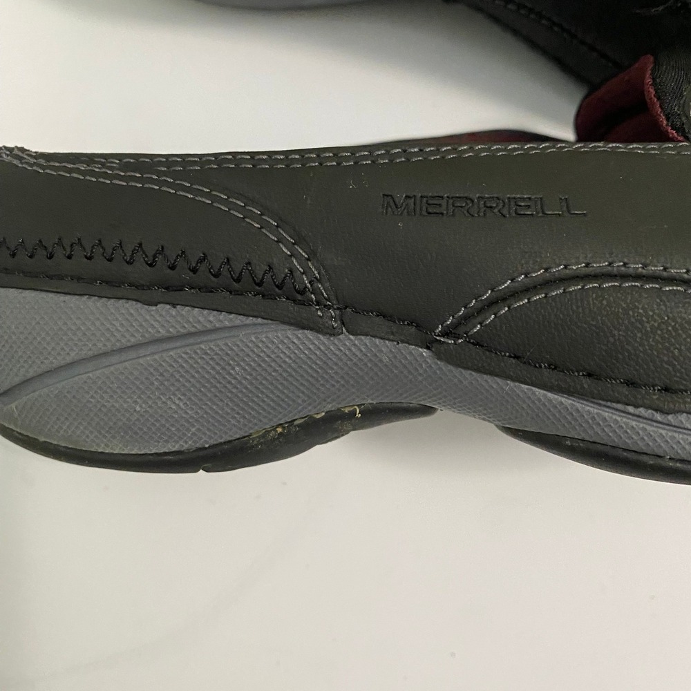 Merrell Mules Women Size 8 Black Leather Commuter Slip On Casual Comfort Shoes - Picture 4 of 7